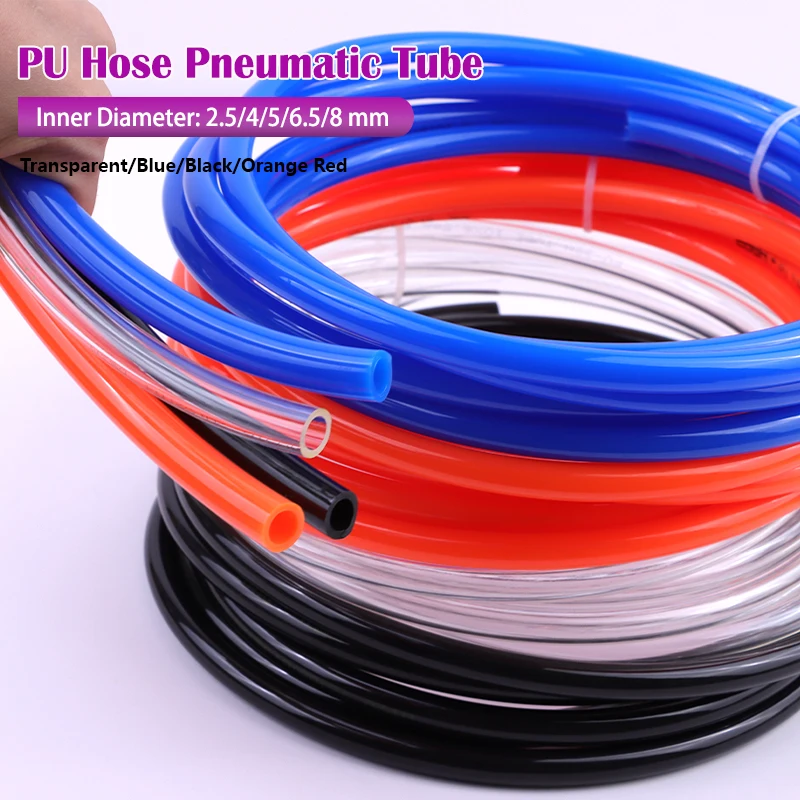 

2/5/10m PU Hose Pneumatic Tube Pipe 4/6/8/10/12mm High-Pressure Polyurethane Tubing for Compressor Polyurethane Tubin Air Hose