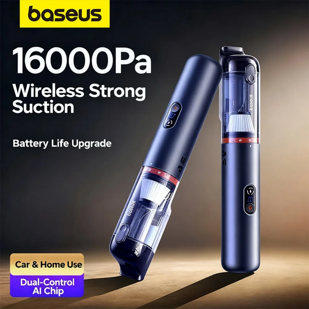 Baseus A5 16000Pa Wireless Car Vacuum Cleaner Powerful Portable Handheld Automotive Vacuum Cleaner for Car Inner Cleaning Home