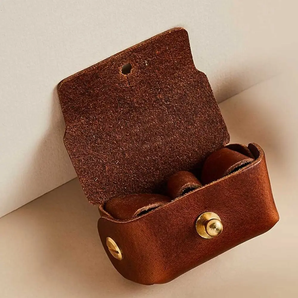 New PU Leather Ring Jewelry Bag Solid Color Anti Lost Dog Ring Bearer Mini Ring Holder Storage Box for Dog Collar