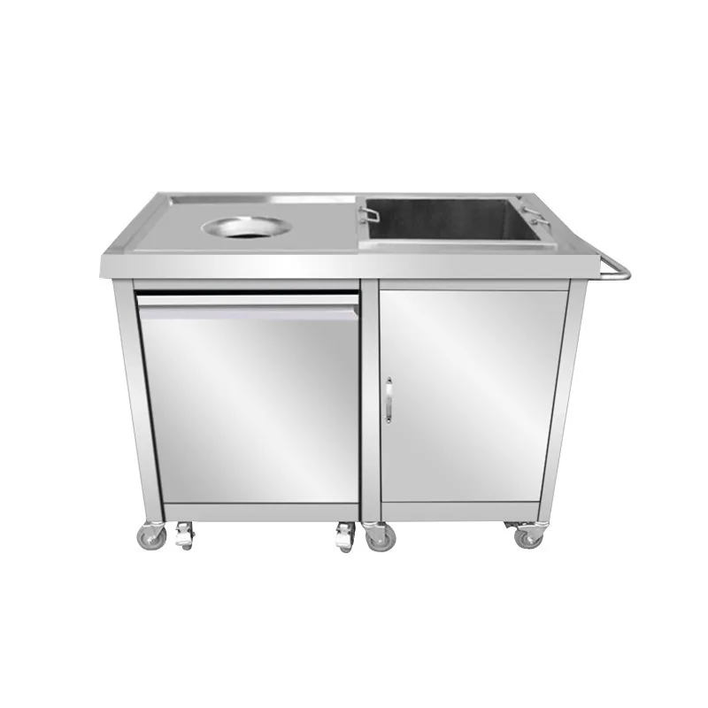 Residual Car Commercial Stainless Steel Food Collection Table Swill Recycling Restaurant Restaurant Canteen Meal Residue Garbage