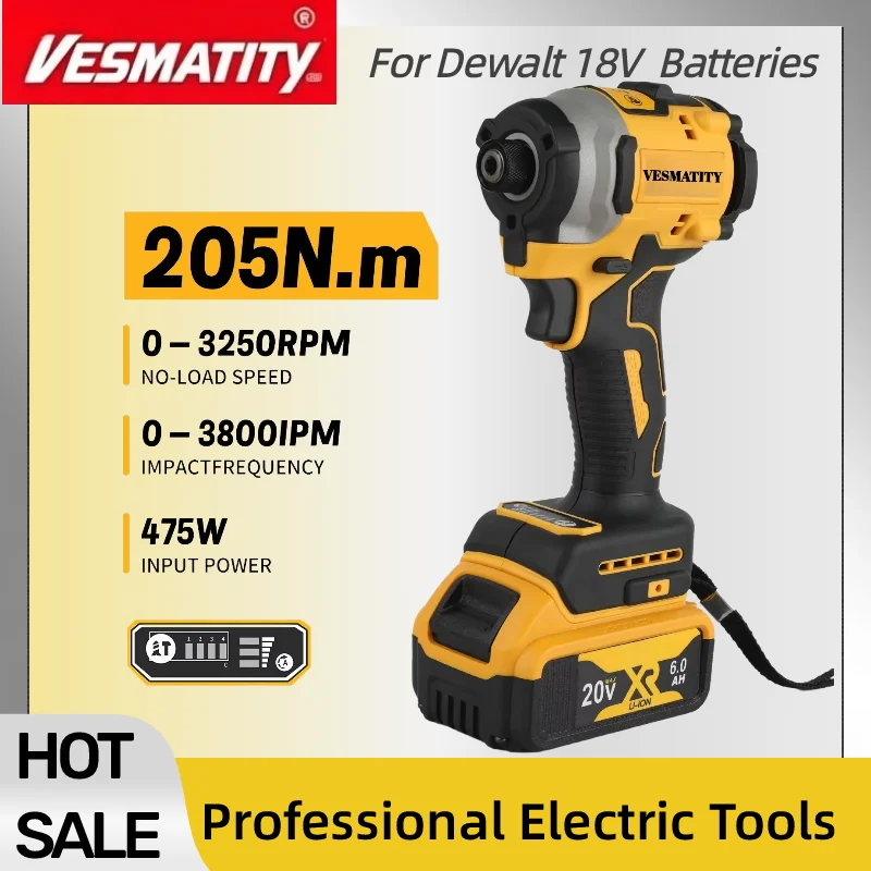DCF850 Impact Driver Cordless Screwdriver  Rechargeable Electric Impact Drill Power Tools For Dewalt Battery