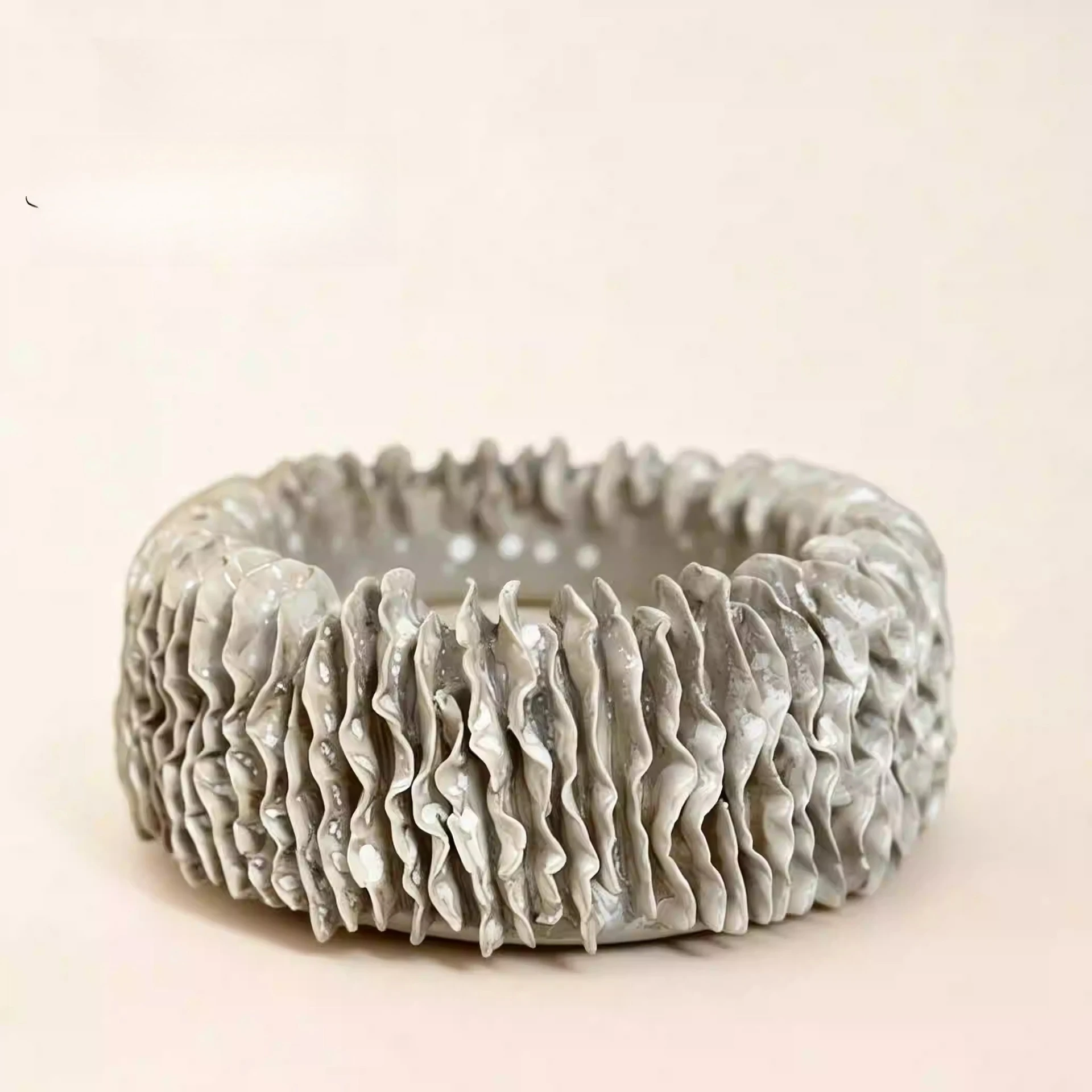 

Light luxury kiln-changed ceramic flower ware, Nordic style living room decorative ornament, handmade crack art vase