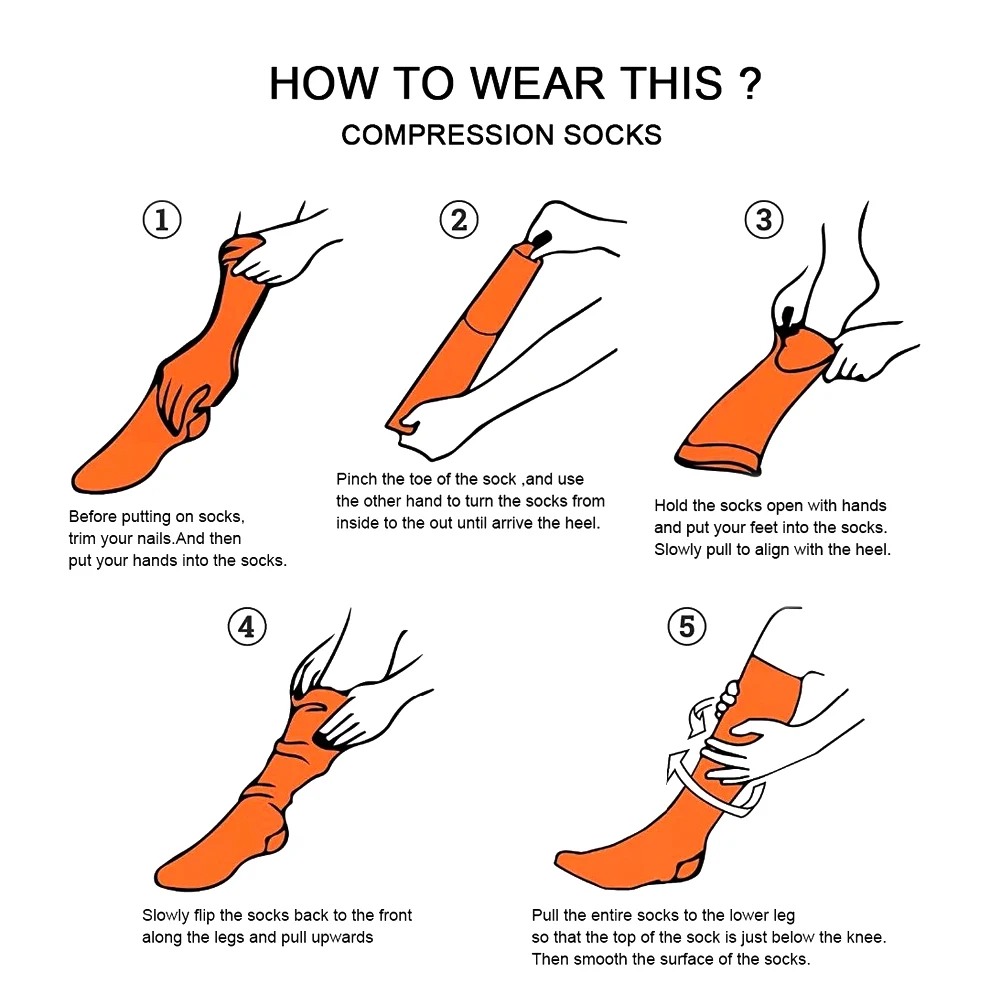 男性と女性のためのサッカー圧縮ソックス、膝の高ふくらはぎのサポートブレース、看護の循環、フライト、スポーツ、20-30mmhg、1ペア