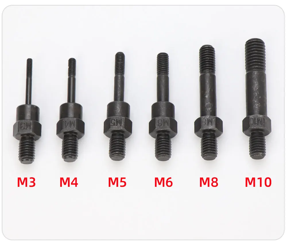 HIFESON Hand Rivet Nut Gun Part Manual Threaded Rivet Head Replacement Screws Pull Rod For BT-606 605 607 M3 M4 M5 M6 M8 M10 M12