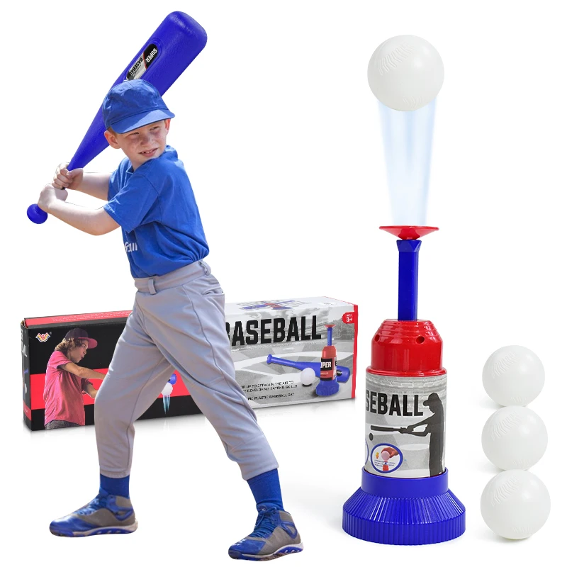 QIAKEFE Jeu de Baseball Enfant avec Lanceur Automatique,Ensemble de Tee-Ball avec Batte, 3 Balles, Jouet Sportif Extérieur pour Garçons et Filles dès 3 Ans QIAKEFE Jeu de Baseball Enfant avec Lanceur Automatique,Ensemble de Tee-Ball avec Batte, 3 Balles, Jouet Sportif Extérieur pour Garçons et Filles dès 3 Ans