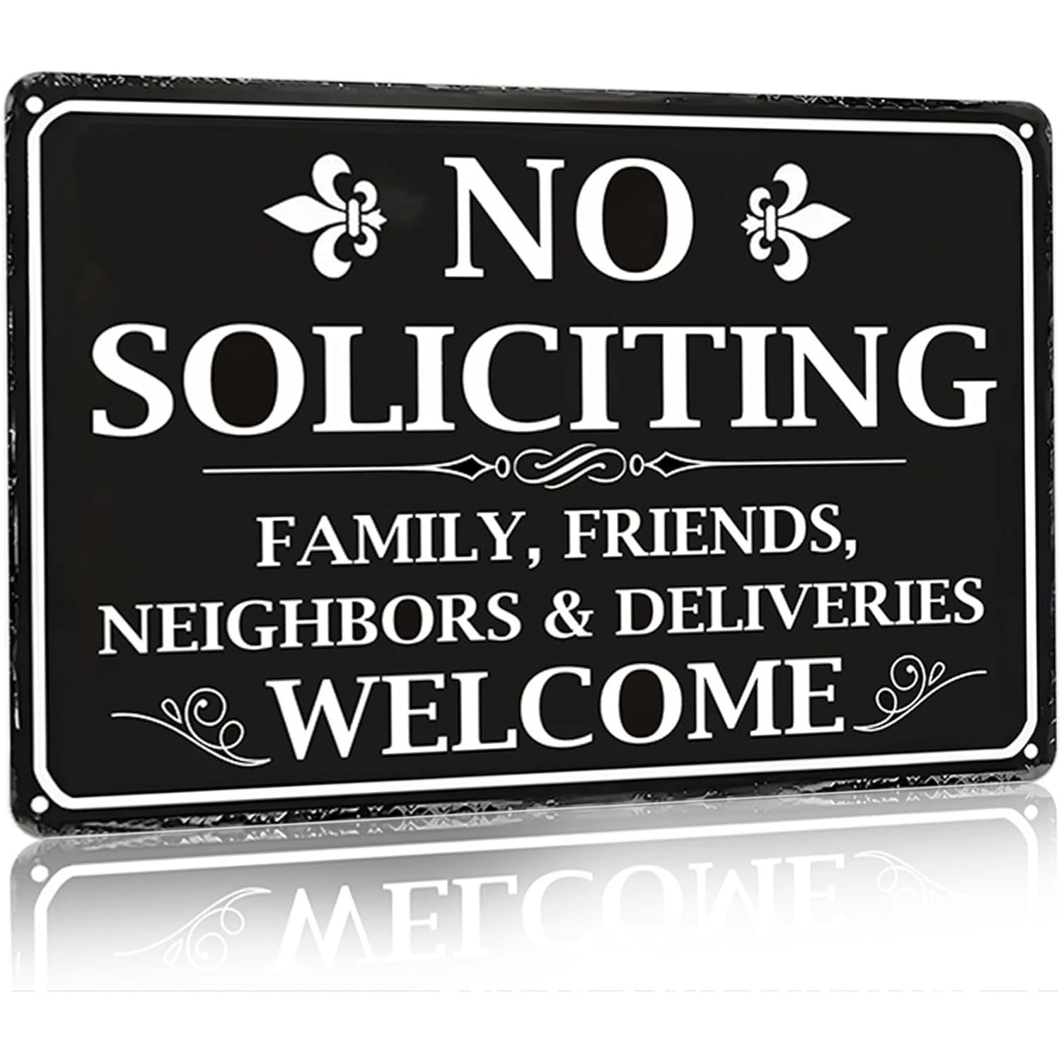 Durable Metal Hanging Sign, Suitable for Home, Front Door, Porch, Yard—clearly States 