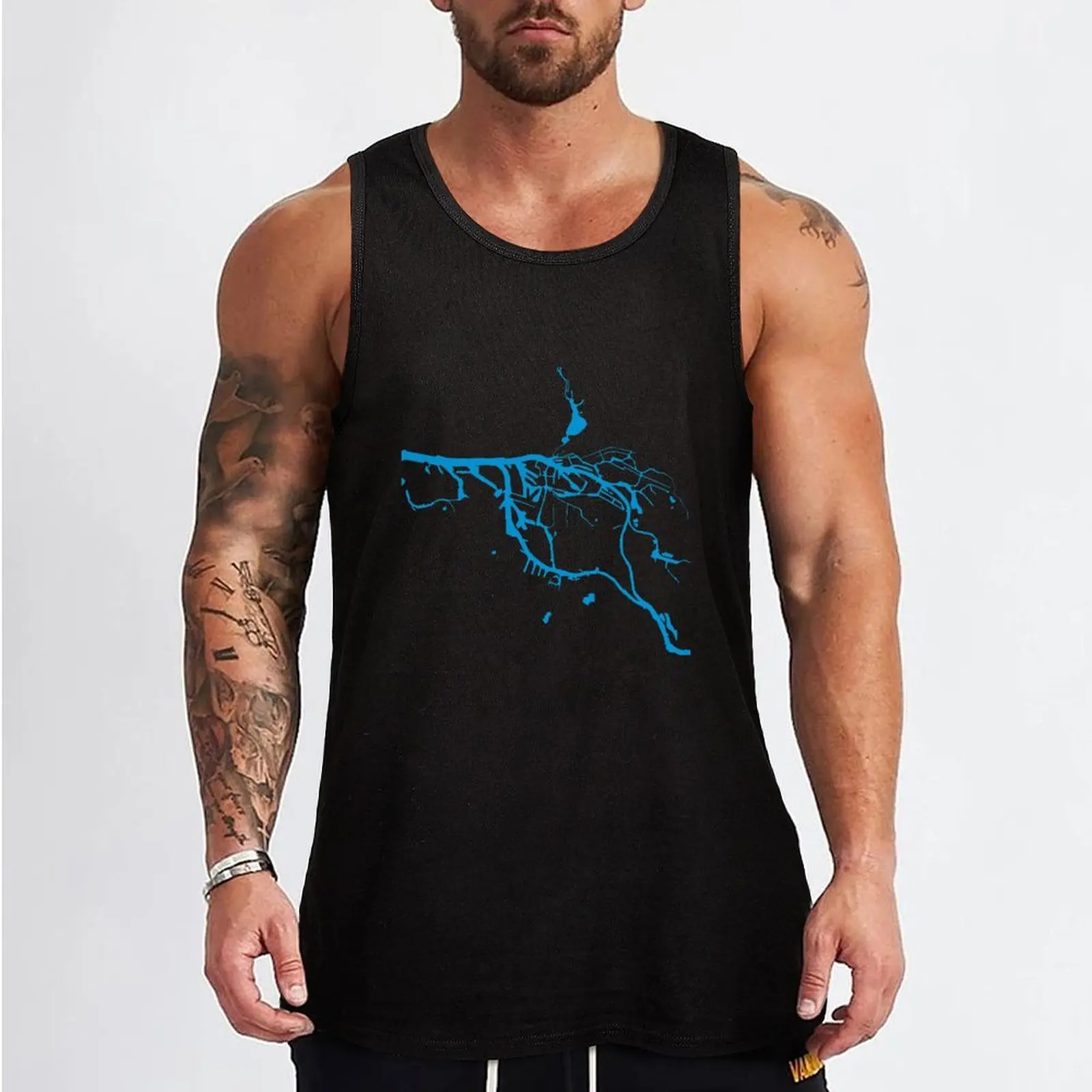 Elbe - Hamburg Tank Top sleeveless tshirts for men gym clothes for man