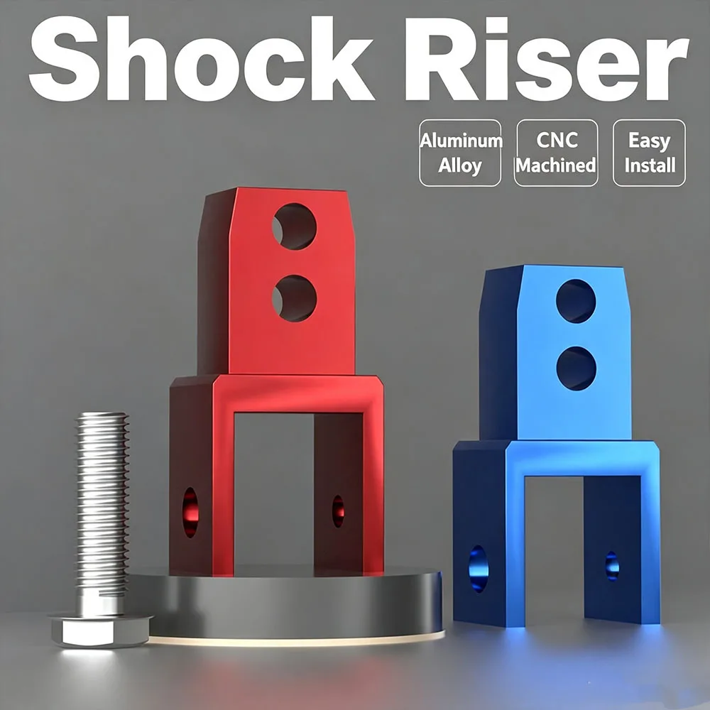 CNC Aluminum Shock Riser 3cm 5cm Height Increase Shock Absorber Booster for Motorcycle Scooter E‑Bike Modification Parts