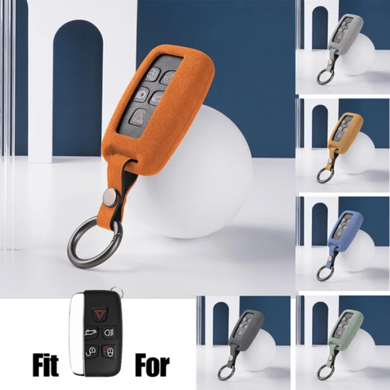 غطاء حافظة مفاتيح السيارة من الجلد السويدي A+ لسيارة لاند روفر رينج روفر سبورت لسيارة جاكوار XF #1