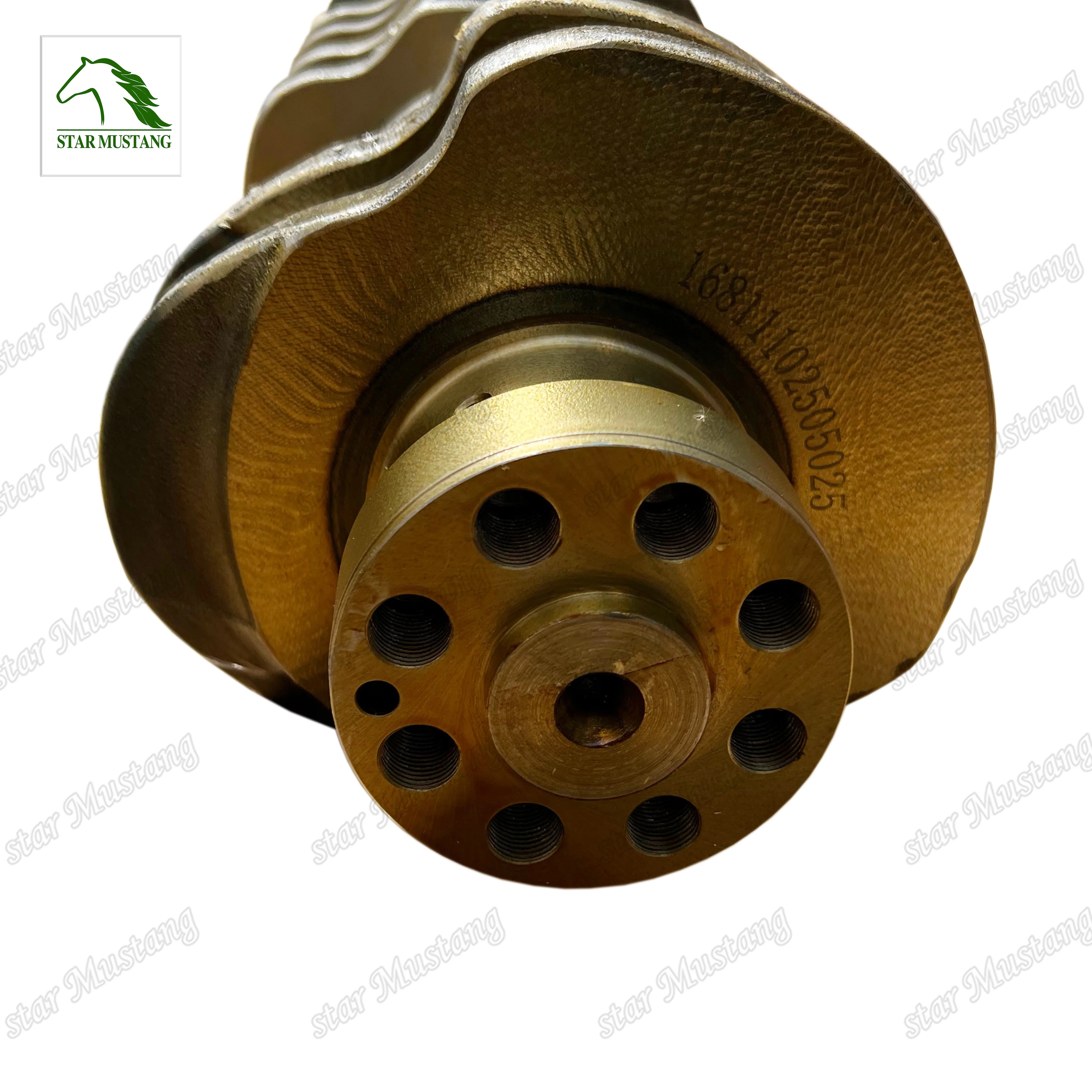 Crankshaft DL08 Forged Steel 65.02101-0064B 150107-00367 150107-00367S for Doosan Wheel Loaders Engine Parts