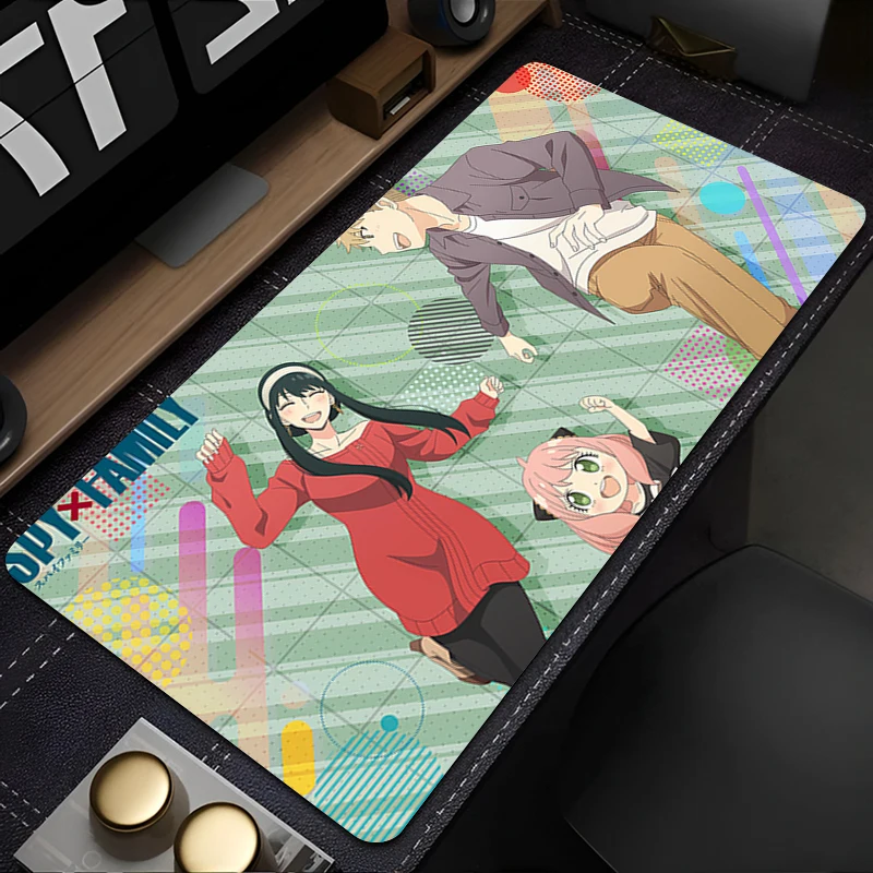 لوحة ماوس مطاطية للألعاب S-spy X Family Accessories PC Gamer Cabinet Carpets Office Computer Desk Mat وسادات لوحة المفاتيح