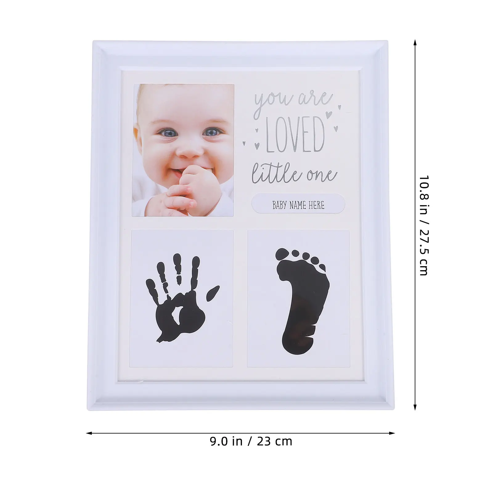 Newborn Handprint Footprint Photo Frame Desktop Keepsake Display Compact Safe Multi Photo Baby Gift