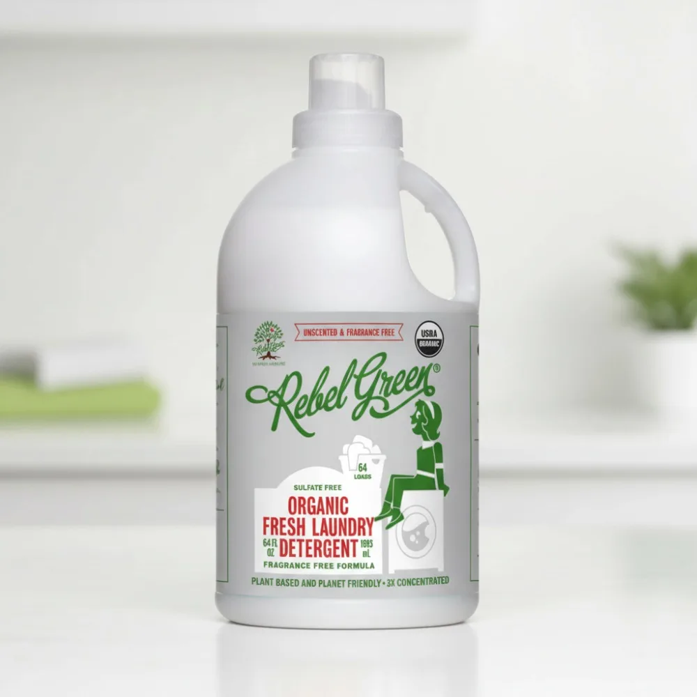 

Organic Hypoallergenic Laundry Detergent, Sulfate-Free Unscented for Sensitive Skin, 64 Loads
