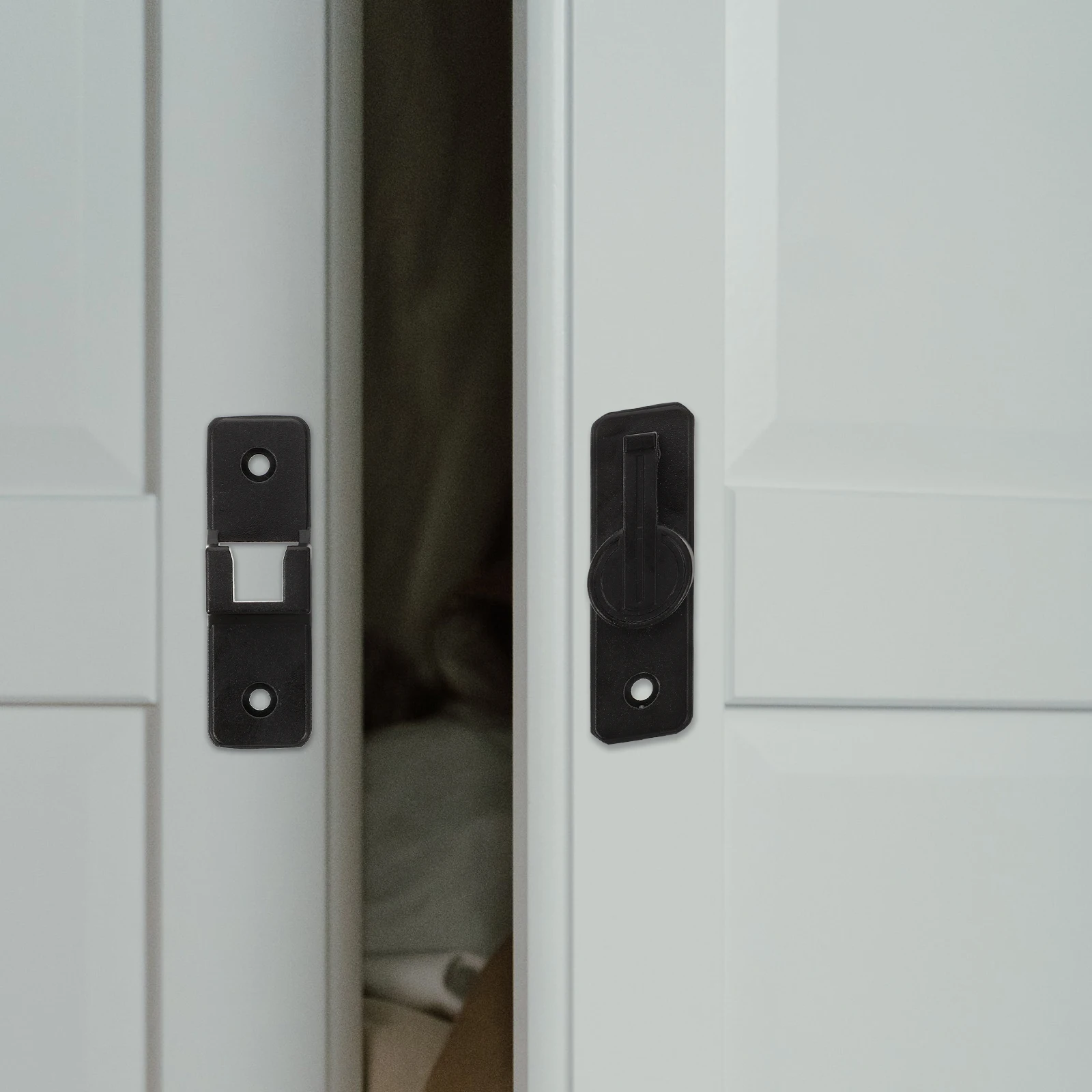 

90 Degree Rotatable Stainless Steel Door Lock Latch For Pushing Doors Gates Cabinets Security Barn Door Latches Shed Doors