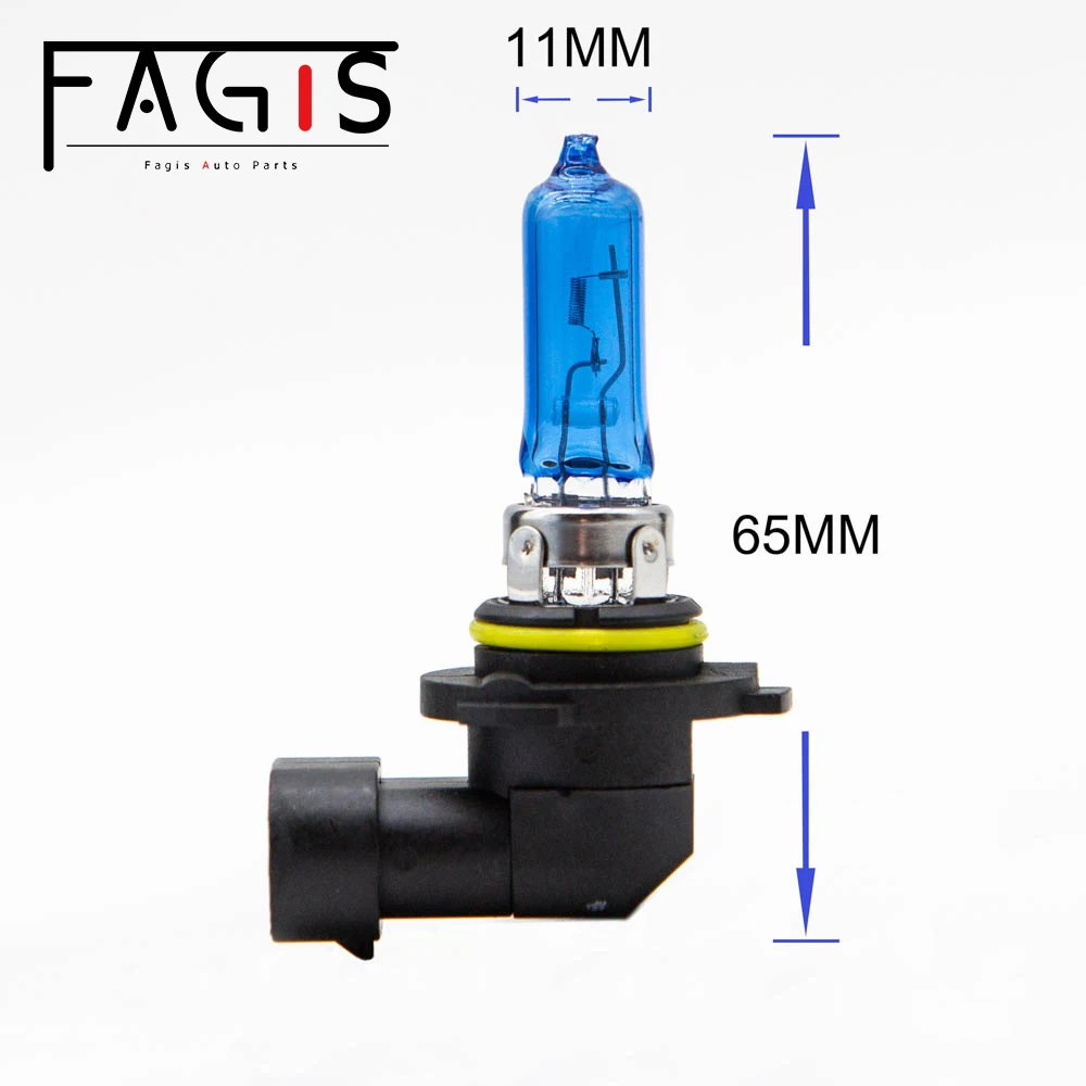 Fagis 2 Stuks 9005 Hb3 12V 65W Blauw Super Wit 4800K Auto Koplamp Mistlamp Auto Halogeenlamp