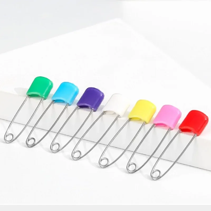 10Pcs Mini Color Resin Cap Stainless Steel Pins Anti-rebound Safety Baby Drool Towel Blanket Clothes Sleeping Bag Pin