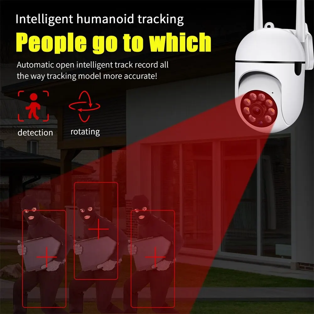 2MP 3MP Wifi IP Camera Outdoor Wired Security Surveillance Camera AI Human Tracking Two Way Audio Night Color Cam