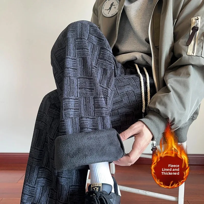 

Мужские повседневные брюки из вельвета с подкладкой Bla Fce, модные, свободного кроя, удобные, прямые, длинные