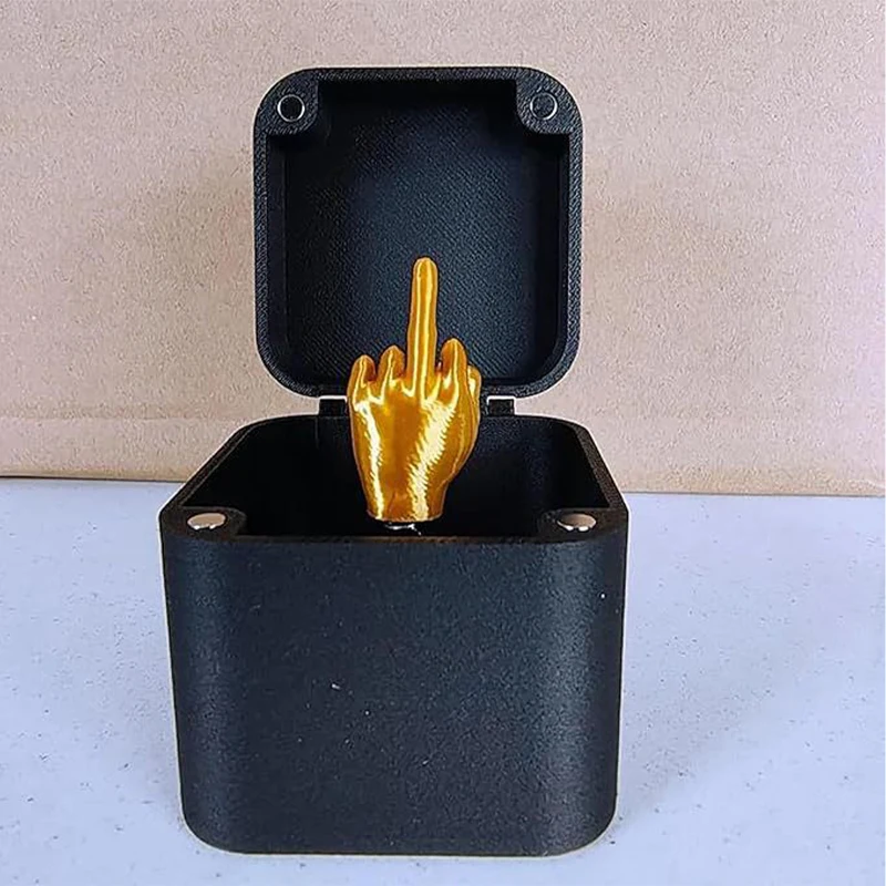 Christmas Interesting Trick Middle Finger In Box Gift  Christmas Box Funny Creative Gifts Office Desk Decoration Home Decoration