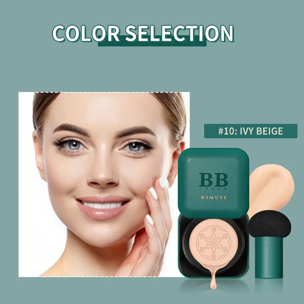 BB-Air Cushion CC Cream Foundation, corretivo, cabeça de cogumelo, clareamento, impermeável, iluminar, Face Base, Tom, cosméticos coreanos