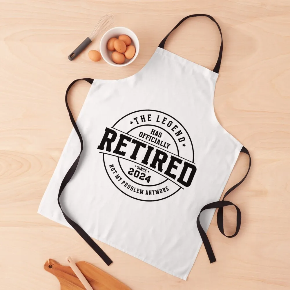 

Retired 2024 Not My Problem Anymore - Funny Retirement Apron Kitchenware Sexy Apron