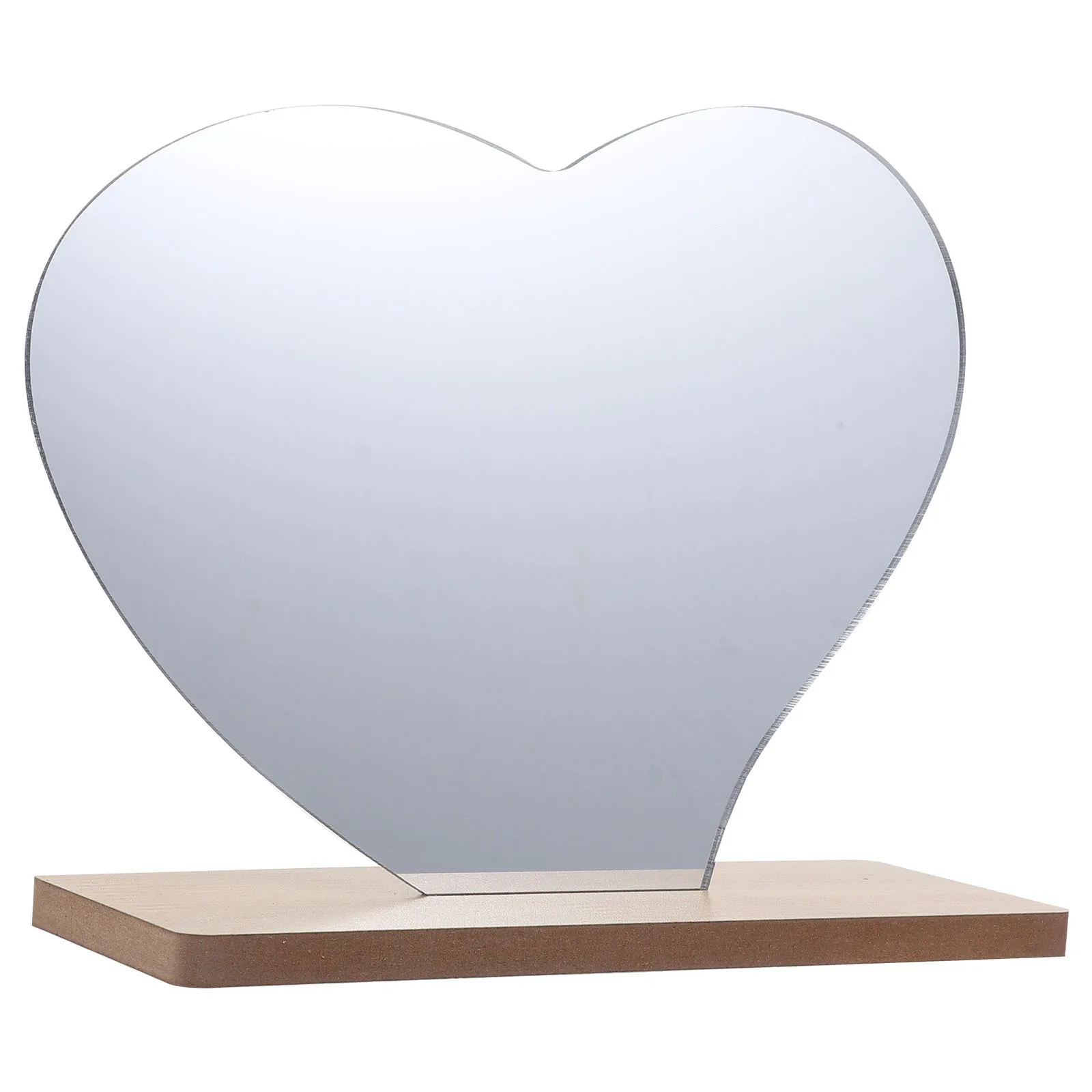 Hochwertiger, rahmenloser Herz-Make-up-Spiegel, glatte Oberfläche, Desktop-Spiegel für die tägliche Schönheitspflege, ästhetische Schreibtischdekoration