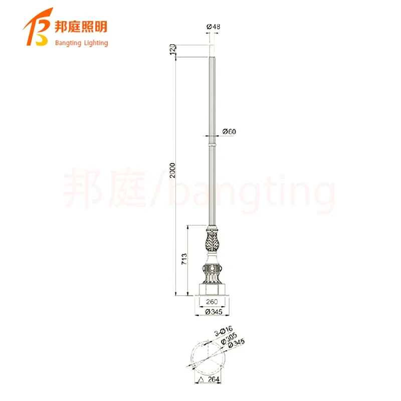 ไฟถนนพลังงานแสงอาทิตย์แบบ IP65กันน้ำได้หลายหัว20W 30W 40W E27 4000K สไตล์ยุโรป