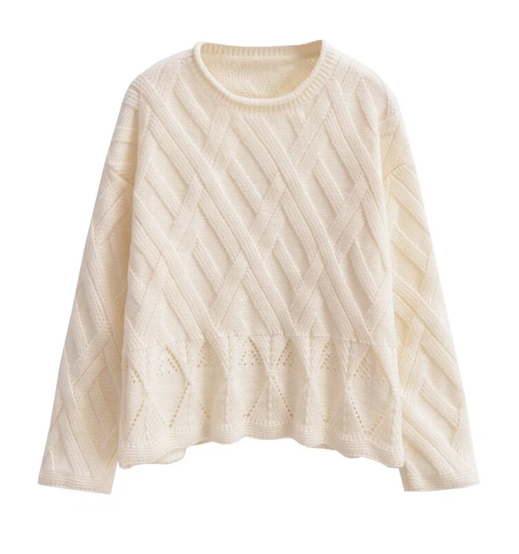 

2023 Autumn New Sle Women's Slimming Long Sve Lazy Design Knitted ort Sweater Casual Commute round Ne Regular Length