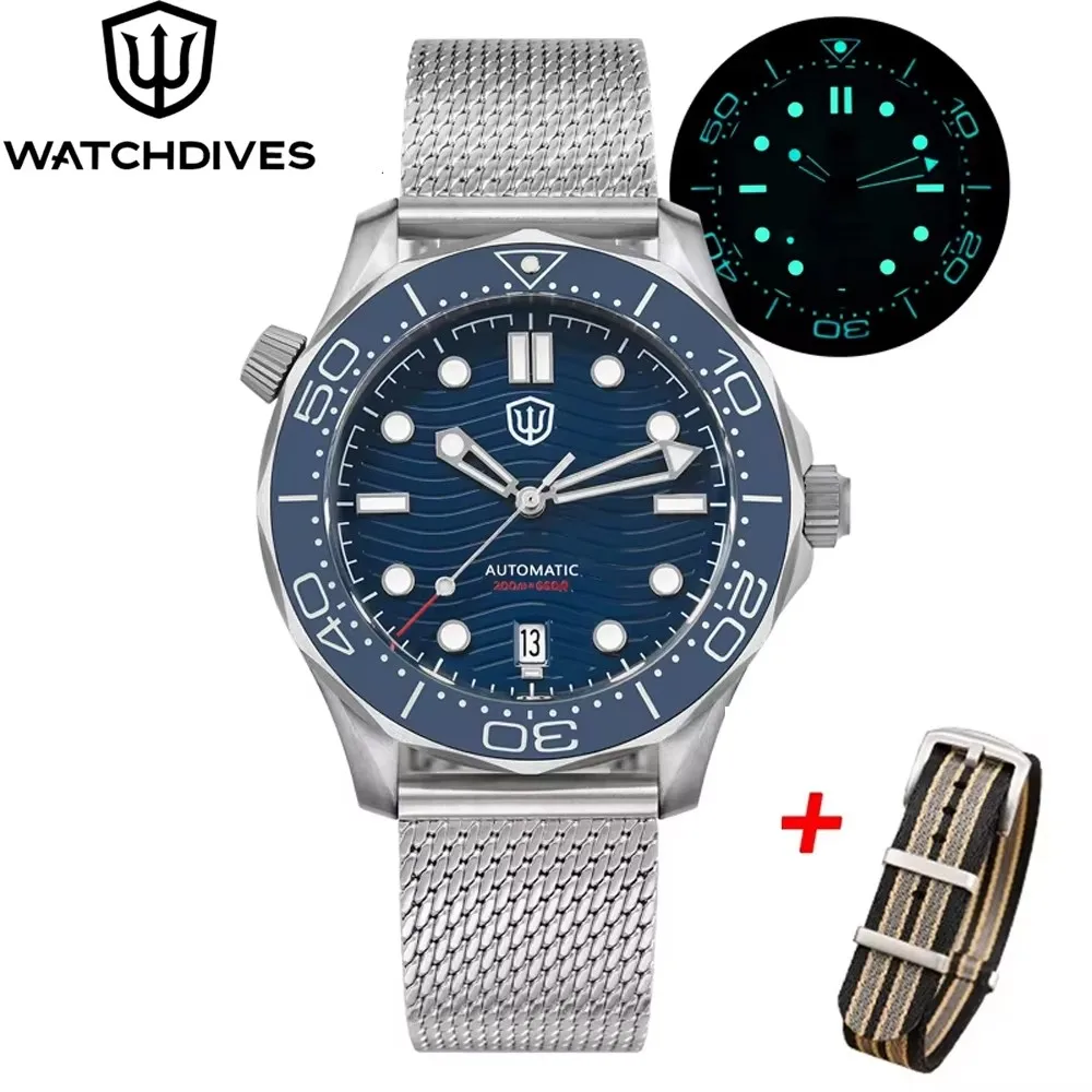 

Watchdives WD007 Титановые часы NTTD NH35 Автоматический механизм 42 мм Мужские часы для дайвинга Куполообразный сапфир C3 светящийся 200 м Водонепроницаемый