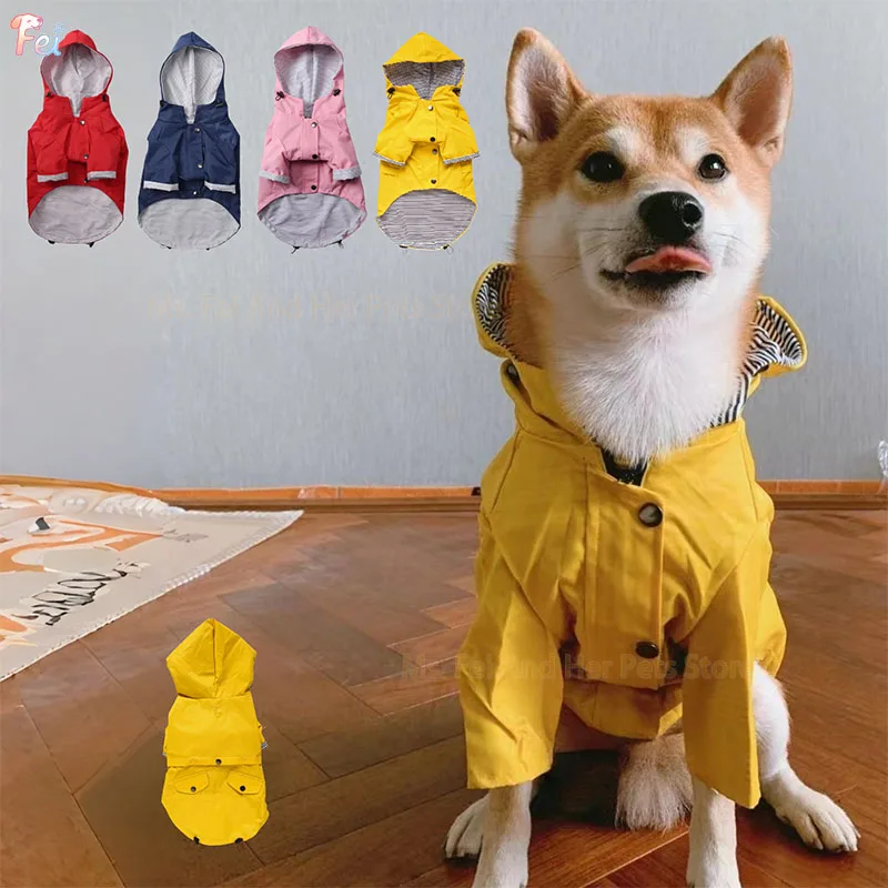 

Trendy Black Pet Dog Windbreaker, Waterproof Hooded Dog Clothes for Outdoor Hiking, High - Quality Apparel for Medium Dogs