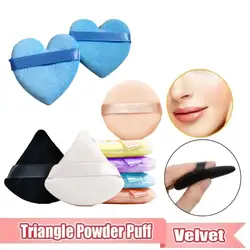 1pcs Color Random Powder Puff Face Makeup Sponge Triangular Tools Heart-shaped Circular Makeup Beauty B5I3