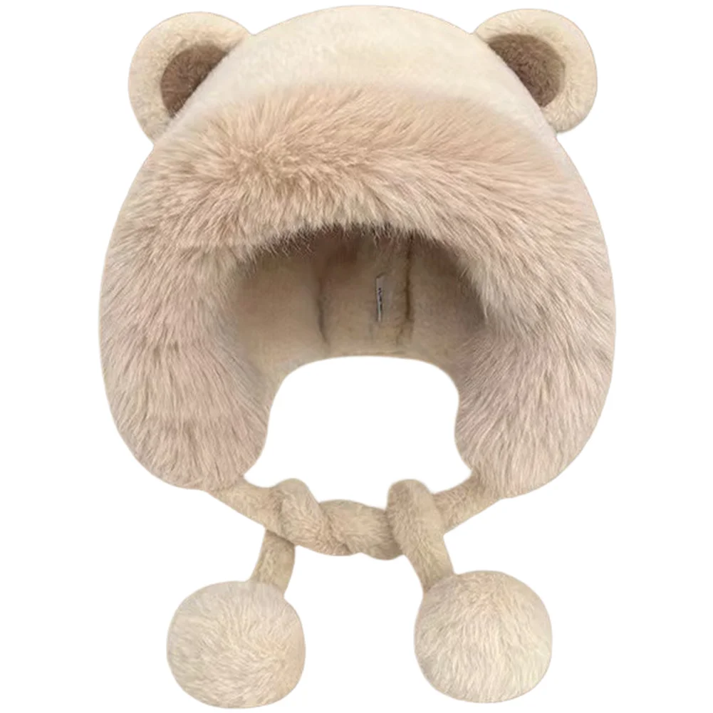 Comfort-Focused Plush Hat Designed for Winter Conditions with Wind-Blocking Ear Flaps and Cartoon Alpaca Aesthetic