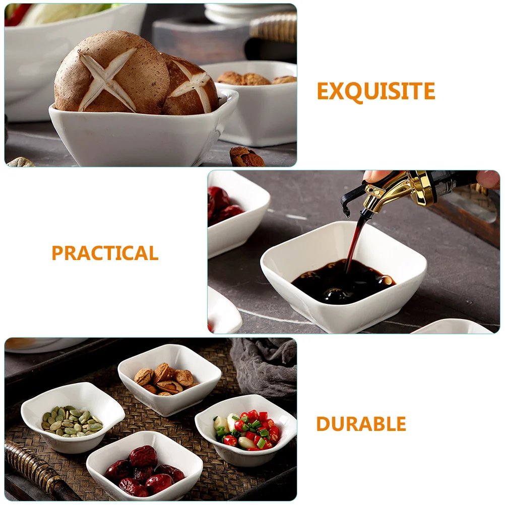 

8 шт. керамические миски для погружения, посуда для белого соуса для кухни, контейнер для специй, хранение приправ, бытовая посуда, блюдо для еды, соуса