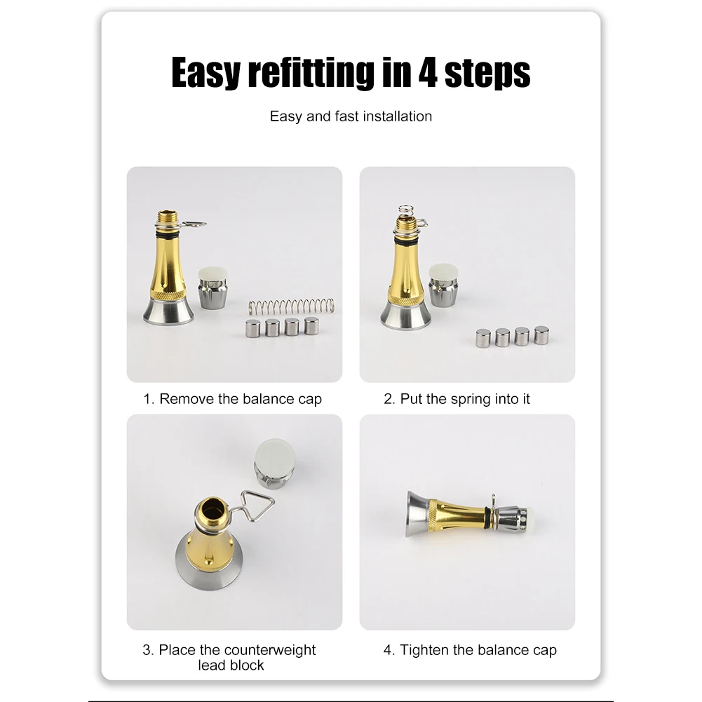 Soporte de equilibrio para carretes de pesca Shimano, universal, para manivela de 48 mm, modificado para mejorar el equilibrio