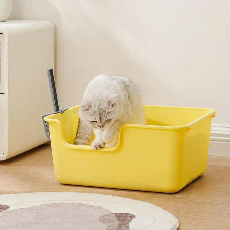 

Integrated Cat Litter Box Extra Large Open Type Anti-splash Cat Toilet Semi-enclosed Cat Litter Box Pet Cat Supplies