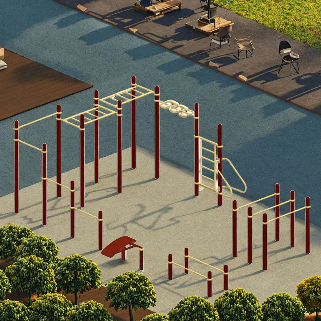 Adult Calisthenics Outdoor Park Fitness Multi‑Function Steel Monkey Bars for Body Workout Training