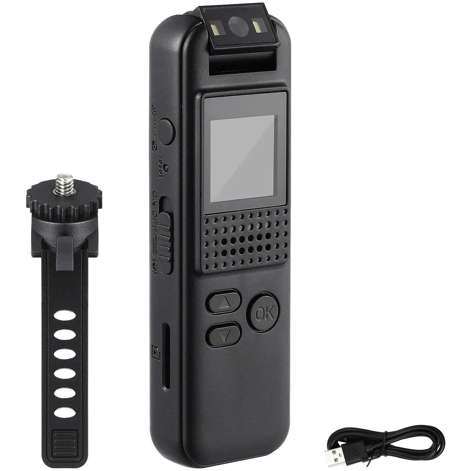 

Видеорегистратор ночного видения HD 1080P, камера высокого разрешения, для путешествий на открытом воздухе, с поворотным объективом, для видеоконференций, спортивные камеры