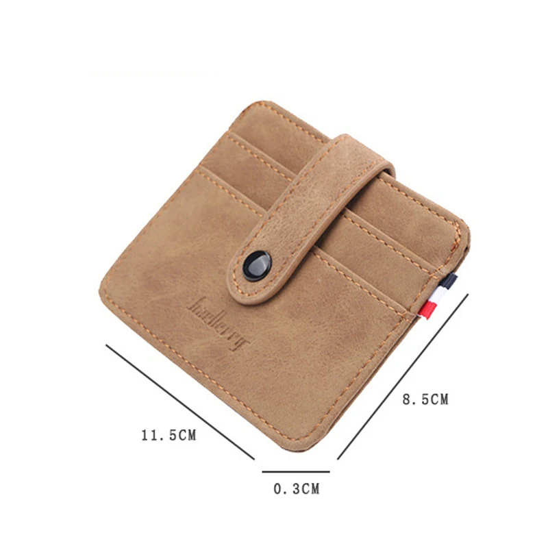 2023 New Men Mini Wallets Small Money Purses Wallets PU Leather Men Thin Wallet with Coin Bag Zipper Wallet Card Holder Bag Case