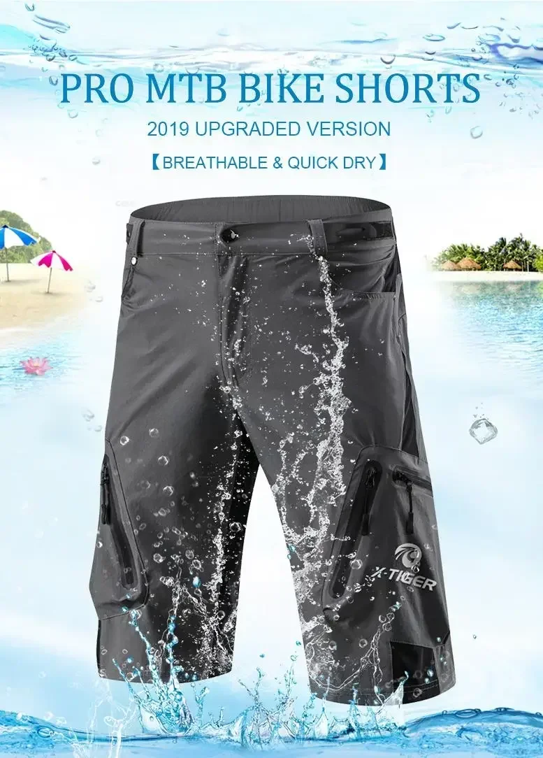 X-TIGER Mountainbike-Shorts Herren Sommer MTB Fahrradshorts Outdoor-Klettershorts Multitaschen-Mountainbike-Arbeitsshorts – Detail 3