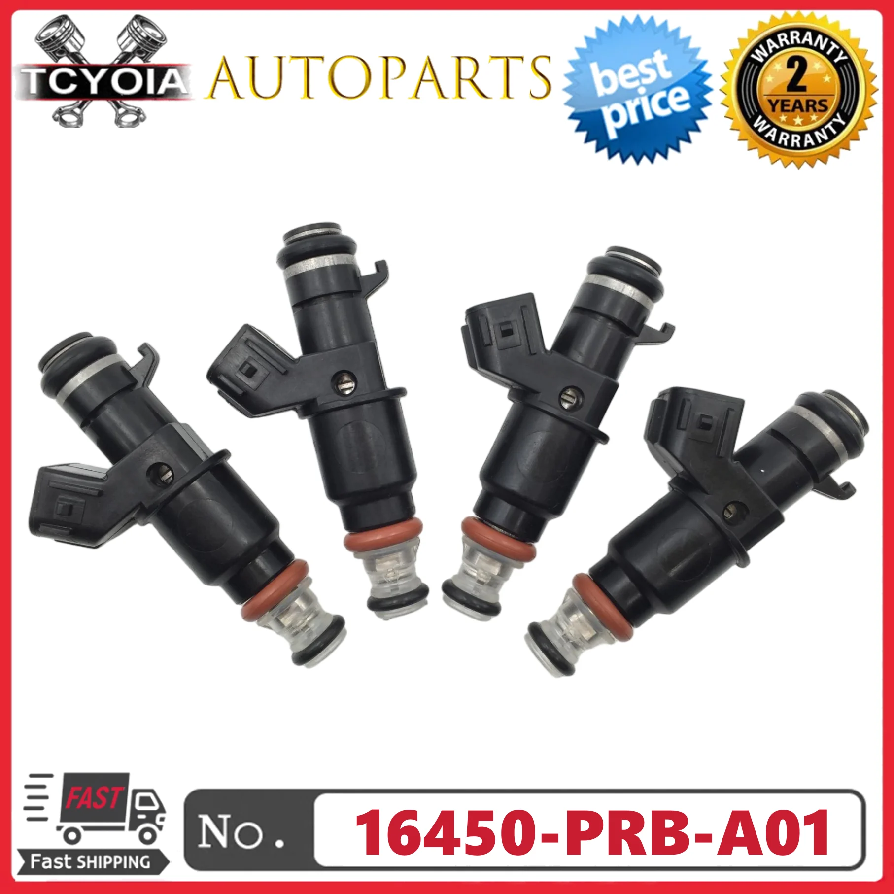 

4pcs/lot Fuel Injectors 16450-PRB-A01 16450PRBA01 for 2002-2004 Honda Acura RSX TYPE-S 2.0L K20A2