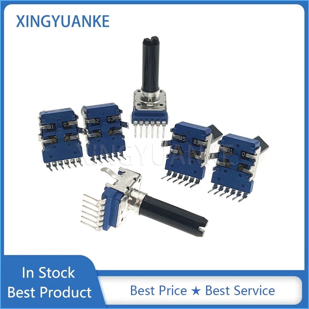 5PCS RK12 Type Dual B10K B20K B50K B100K B103 B203 B503 B104 Audio Volume Adjustment Potentiometer 6-Pin Shaft Length 23.5MM