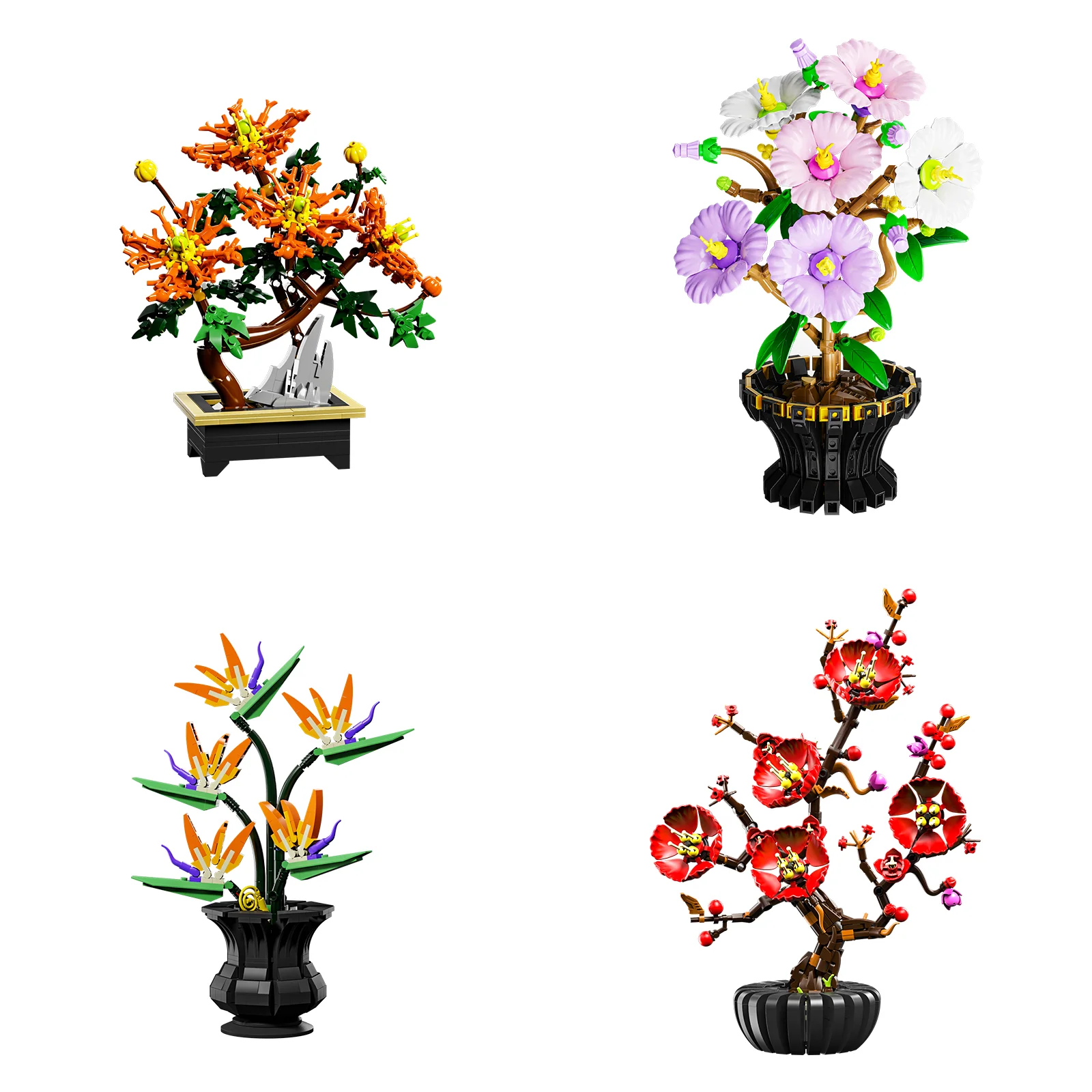 

Серия конструкторов из стабилизированных цветов в горшках, развивающая коллекционная игрушка для девочек, идеальный подарок на день рождения