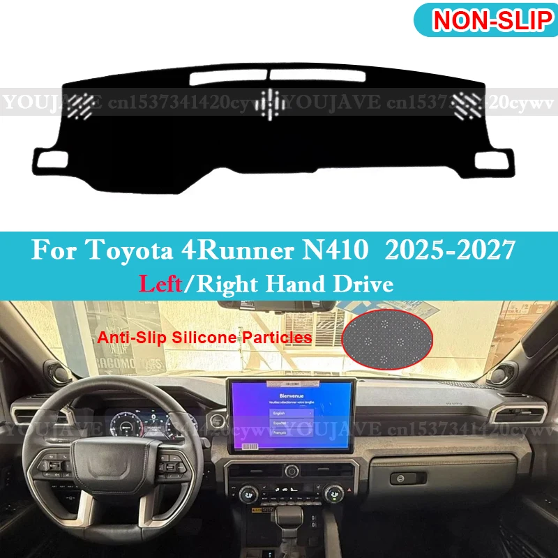 For Toyota 4Runner N410 2025 2026 2027 Dashboard Cover Dash Mat Flannel Suede Polyester Carpet Cape Protector Auto Accessories