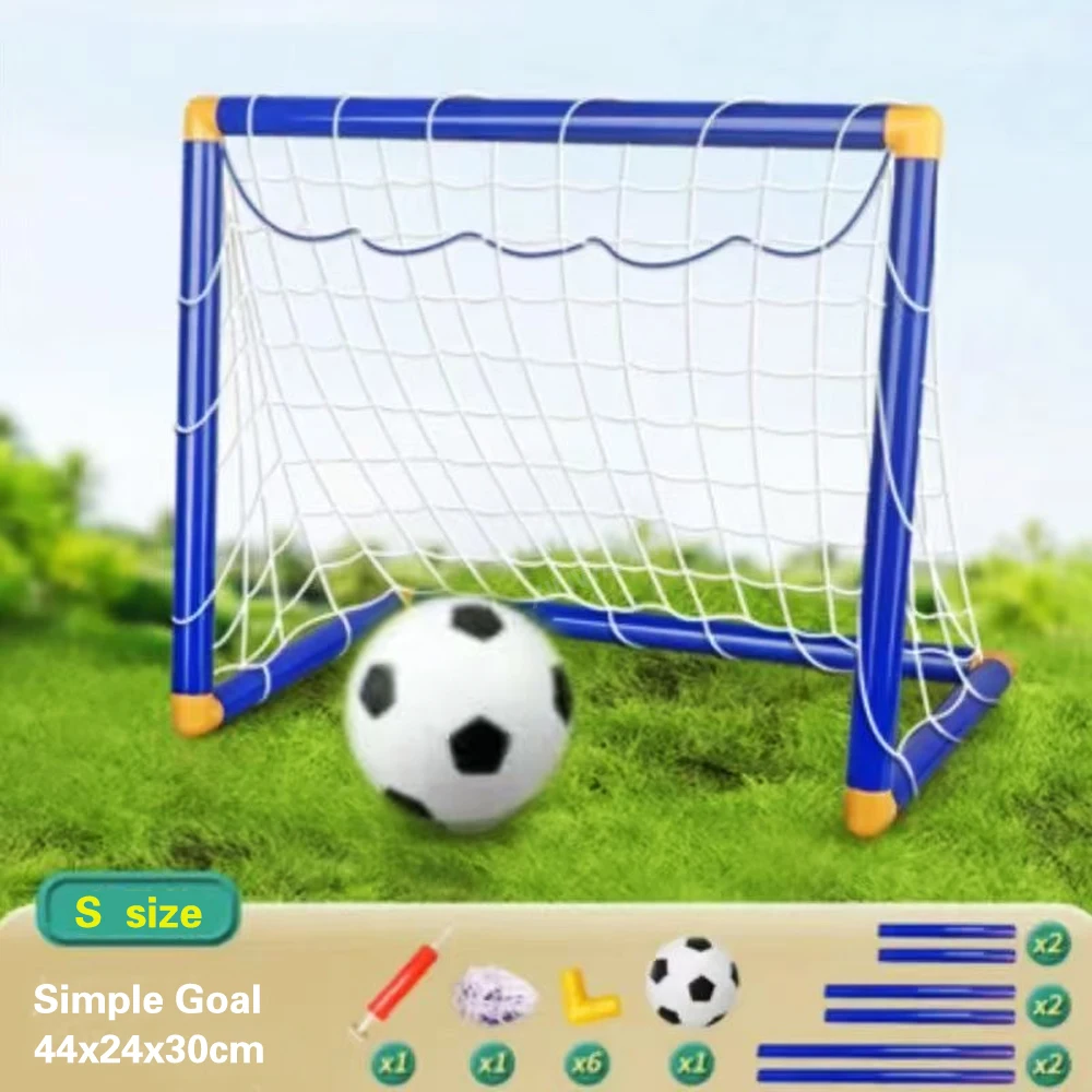 

Портативный детский набор микрофутбольных ворот 44x25 см с сетчатым насосом и мячом, легкая уличная игрушка в помещении для тренировок в парке и пляже