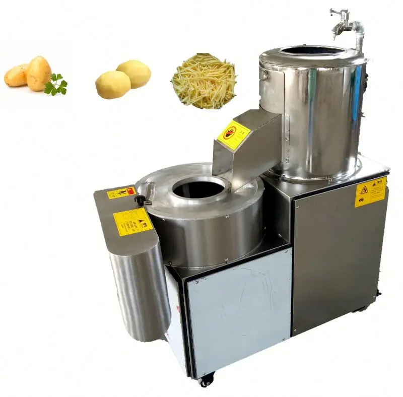 industrial high quality carrot sweet potato peel machine potato washing peeling cutting slicing making machine