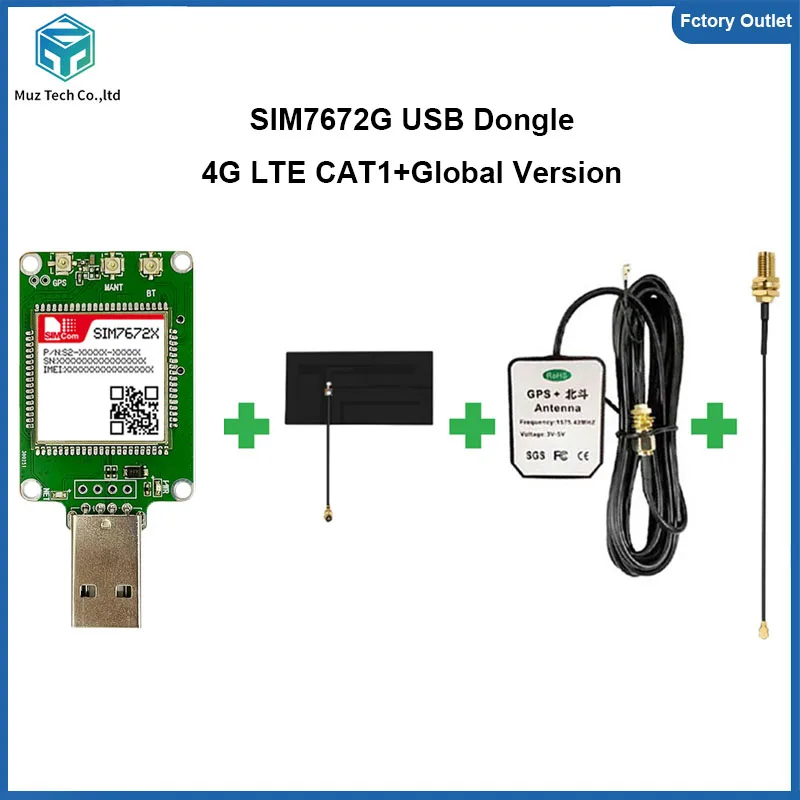 

SIM7672G USB-ключ 4G LTE CAT1 Модуль Чип Qualcomm Global Band SIM7672G-LNGV SIM7672G-MNGV Поддержка GPS/Data (опционально)