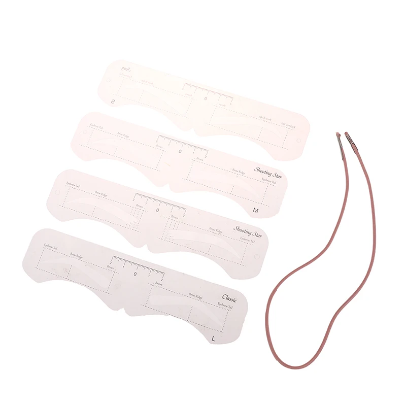 Nieuwe Mode Pvc Materiaal Makkelijk Te Gebruiken Voor Beginners Multifunctionele Wenkbrauw Schilderen Gids Kaart Diy Make-Up Tools 12Pcs