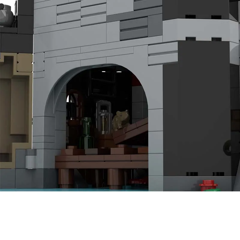 1162 pièces - Tour Wolfpack médiévale 6075 - Remake MOC - Blocs de construction modulaires personnalisables - Modèle éducatif - Jouet d'assemblage DIY pour garçons - Cadeau