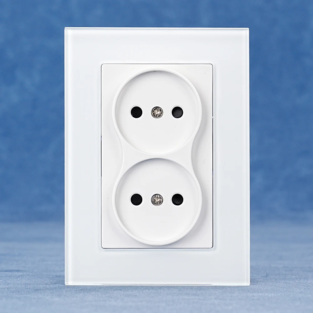 

Европейский стандарт 86*86 мм, двойная русская розетка из закаленного стекла 16А с сертификацией CE 110-250 В