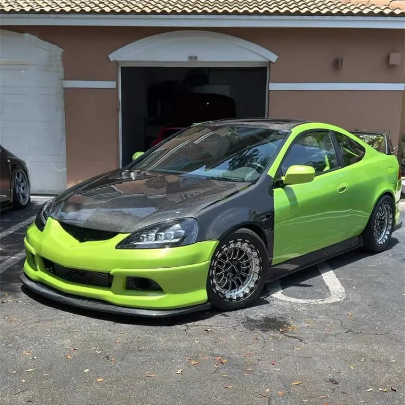 Car front fender For Honda Acura RSX Modified Resin Unapinred Carbon Fiber Flares Arch Wheel Protector Mudguard Sticker